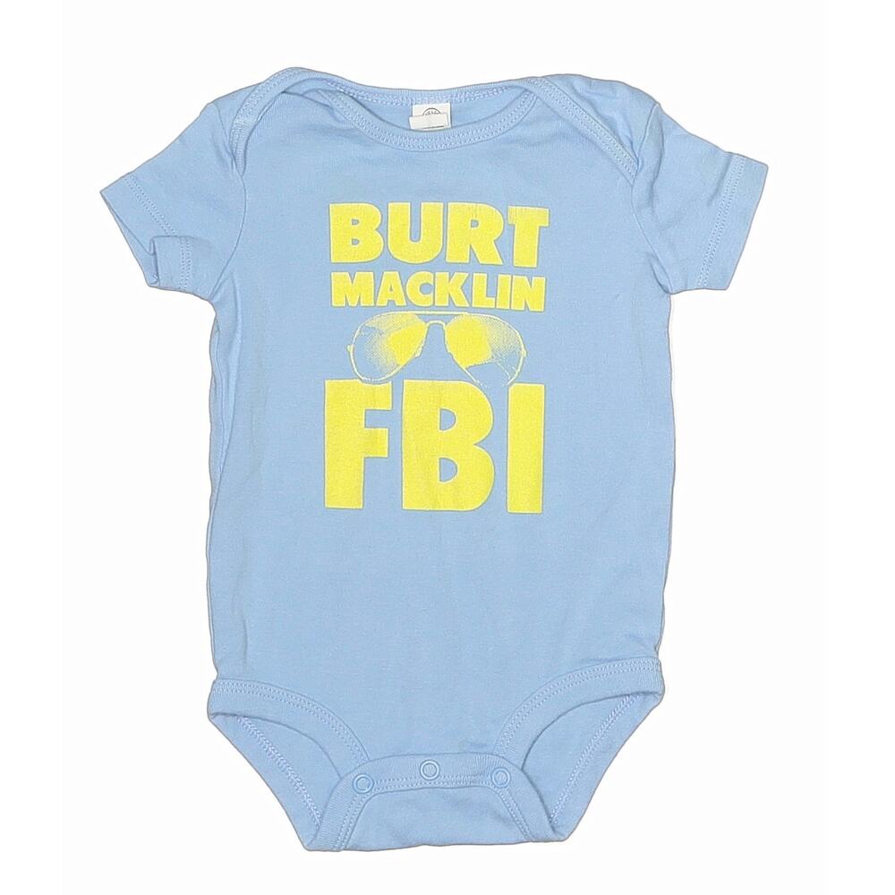 Burt Macklin FBI Parks & Rec Andy Dwyer Bodysuit Onesie Size 6 months